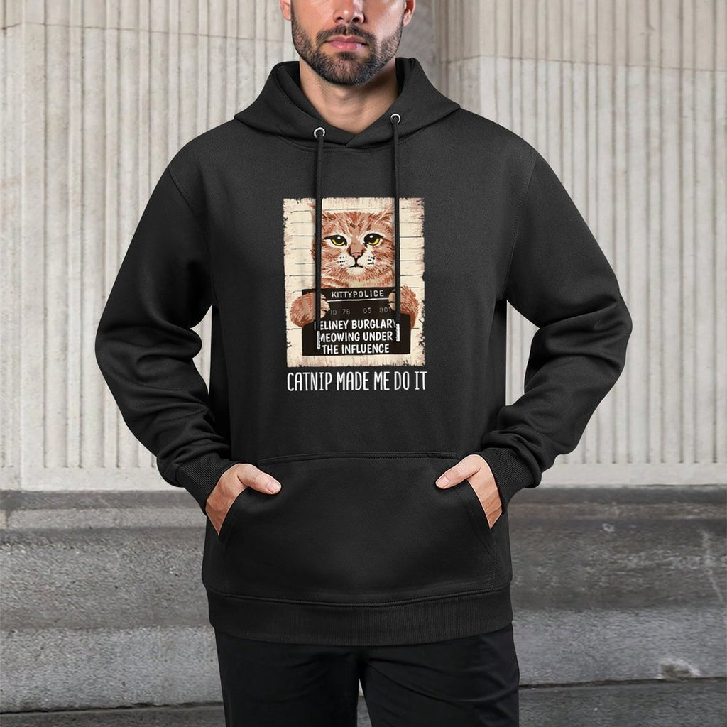 Catnip Made Me Do It Catnip Made Me Do It Orange Cat Customizable Surface Hoodie