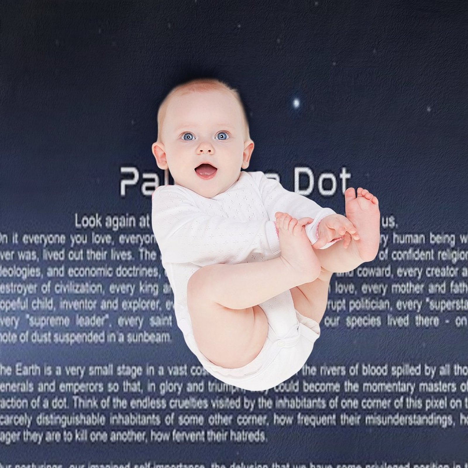 Pale Blue Dot - Carl Sagan Machine-washable Throw Blanket