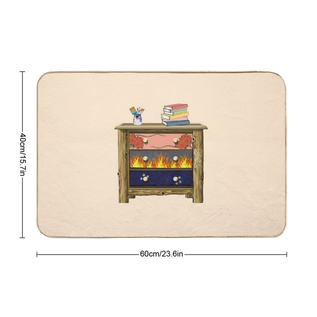 Feyre’s Painted Dresser  ACOTAR Dresser  Repositionable Bath Mat
