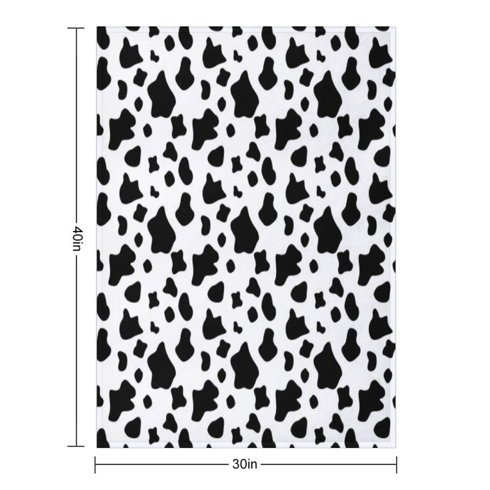 Black And White Cow Spots Pattern, Animal Fur Comfort Throw Blanket