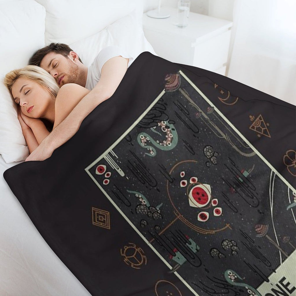 Cosmic Black Sustainable Throw Blanket