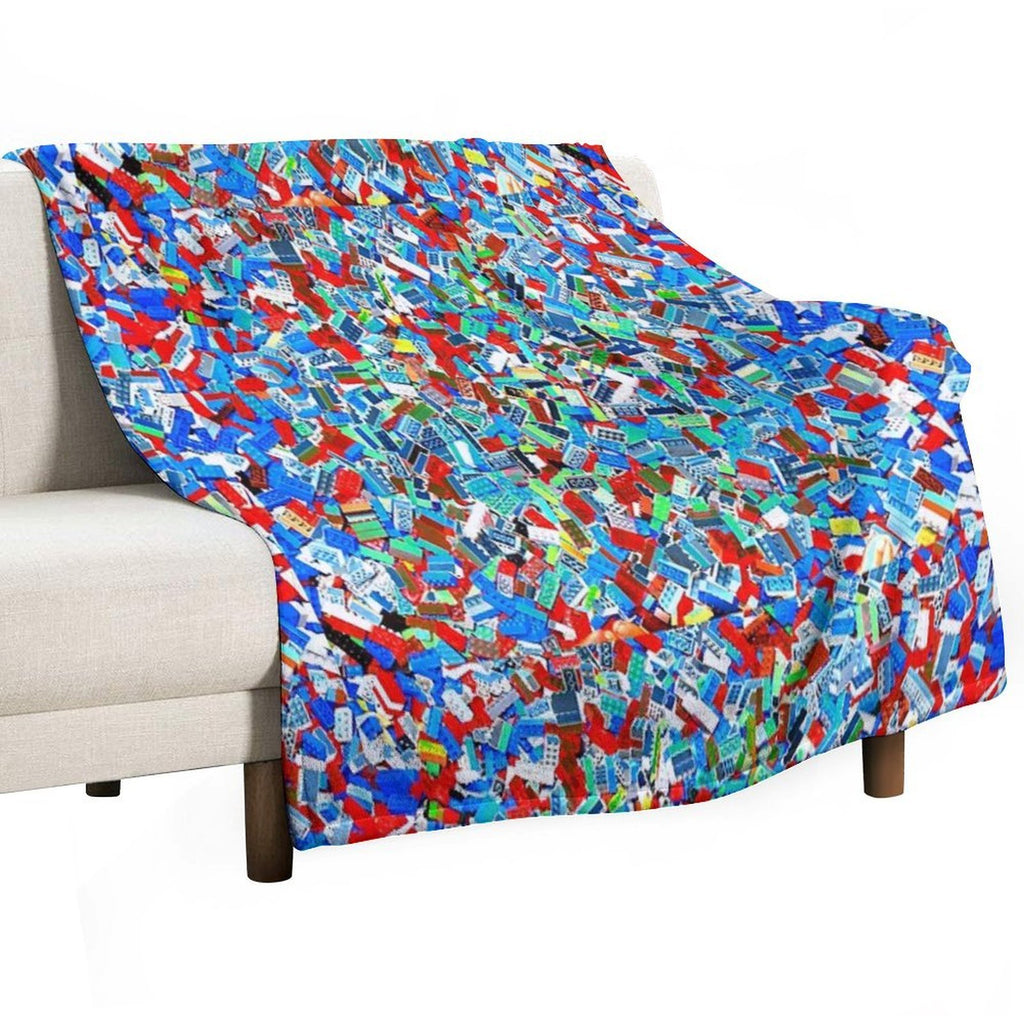 Colorful Building Blocks - Abstract Design Gift-ready Throw Blanket