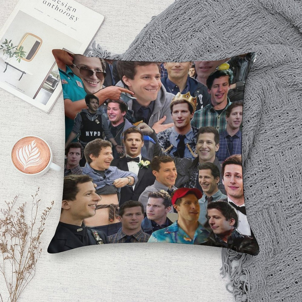 Jake Peralta Collage Soft Style Accent Throw Pillow