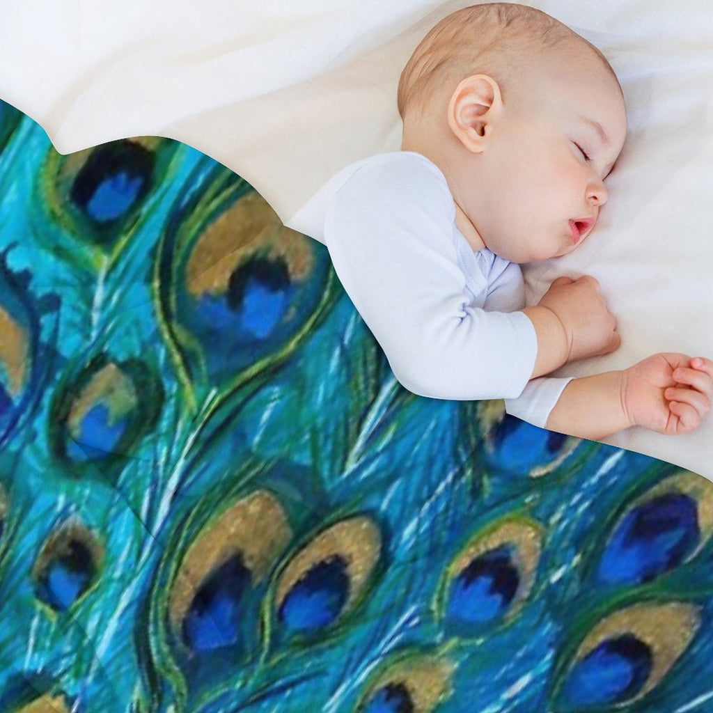 Beautiful Painted Peacock in Its Full Glory Durable Throw Blanket