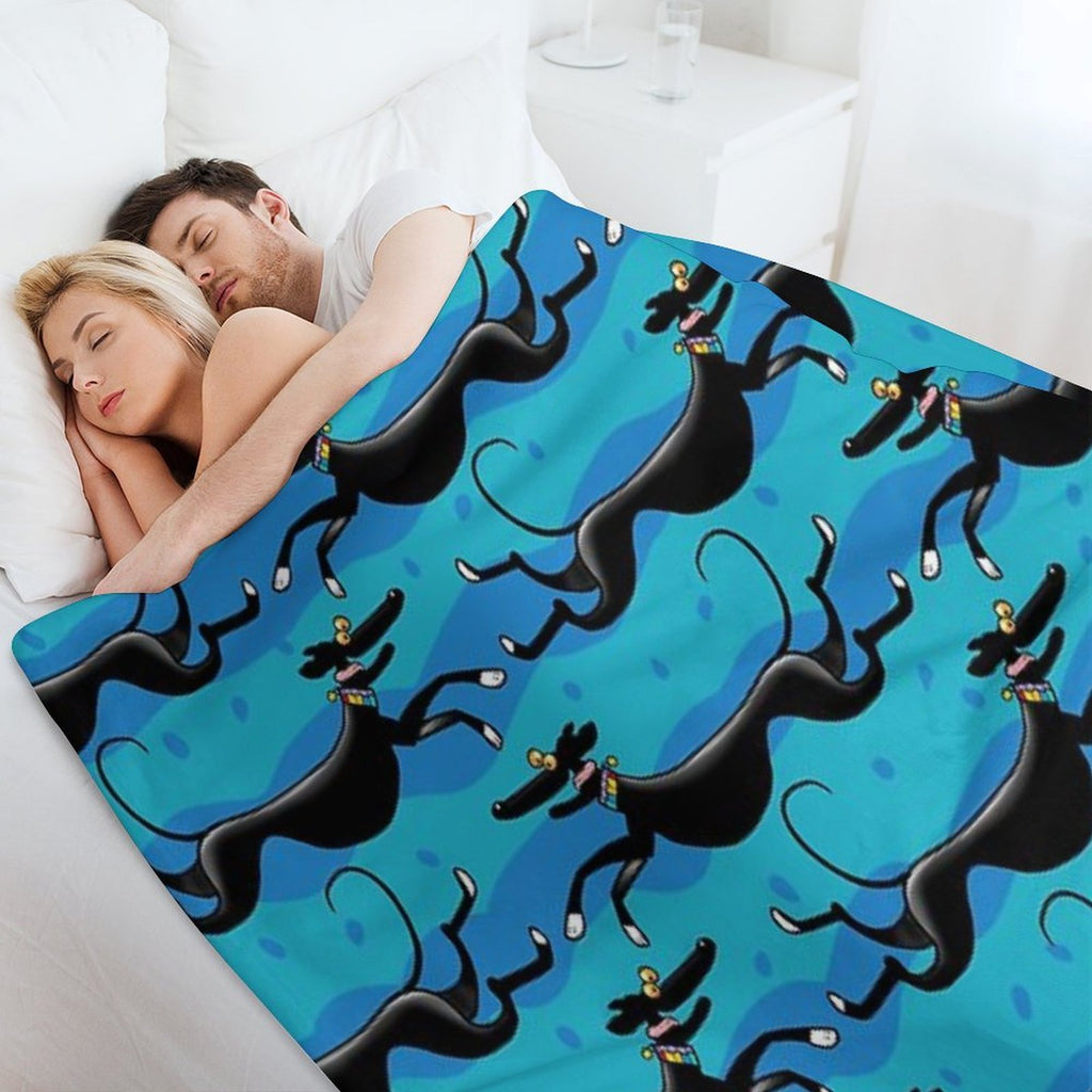 Blue Zoomies Pattern Durable Throw Blanket
