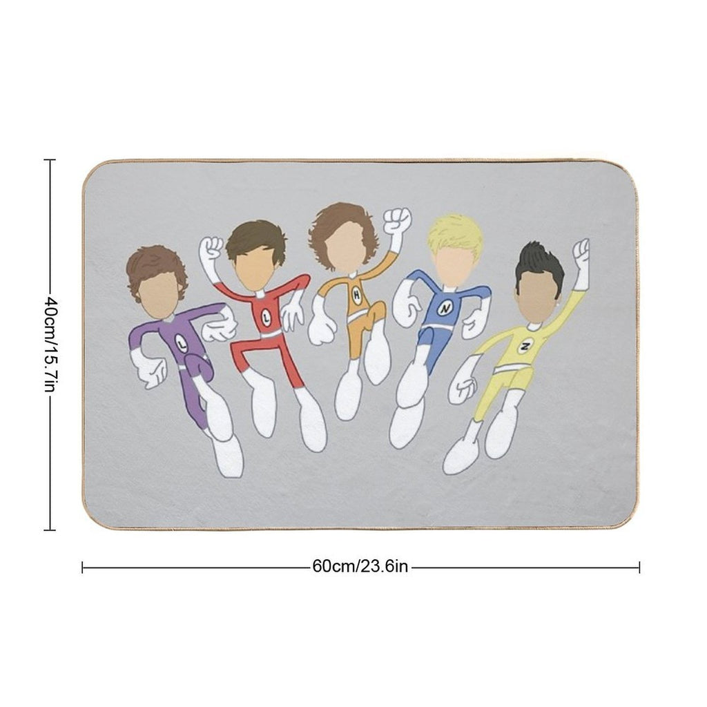 The Adventurous Adventures of One Direction  Stain-Proof Bath Mat
