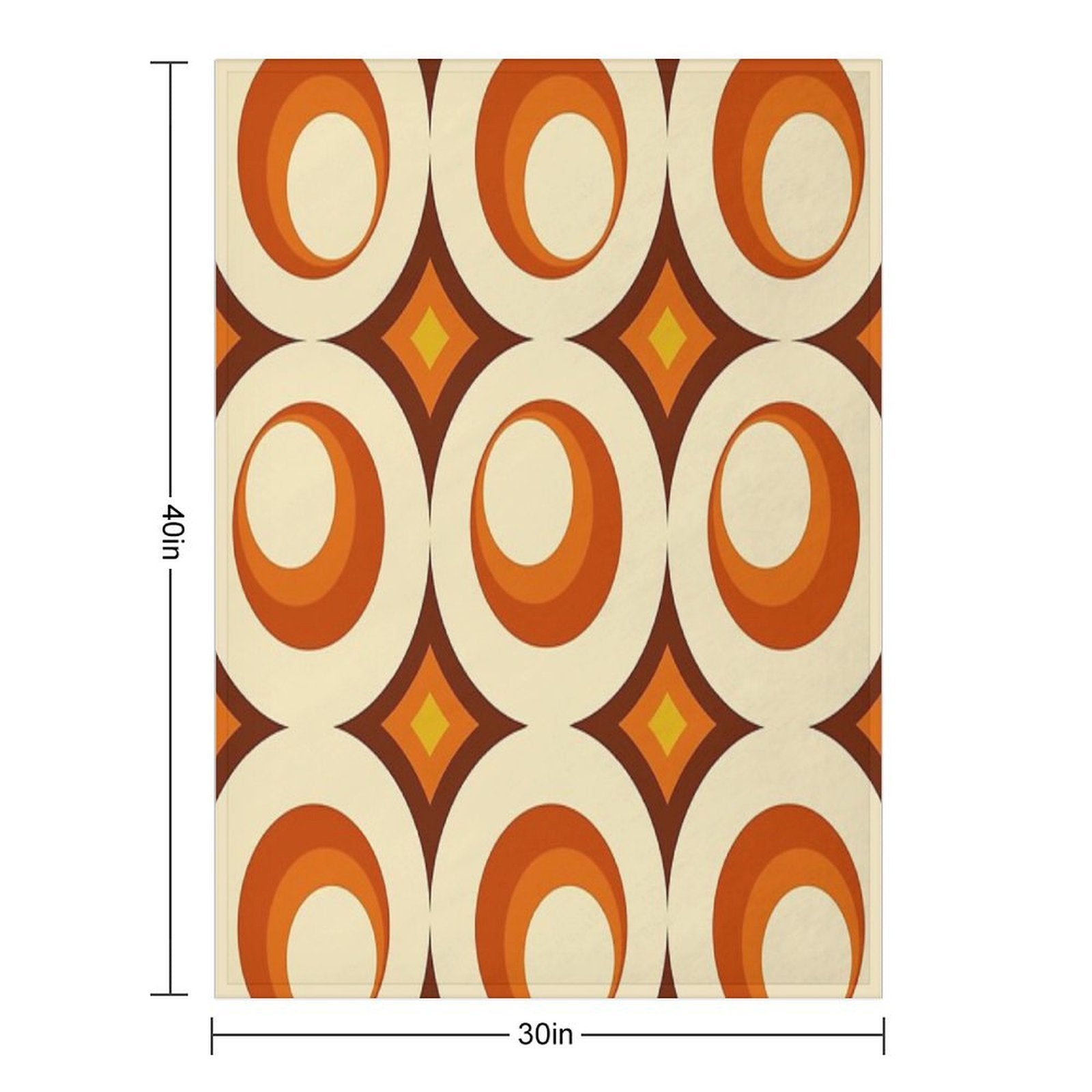 Mid-Century Modern 3 Crescent Eco-conscious Throw Blanket