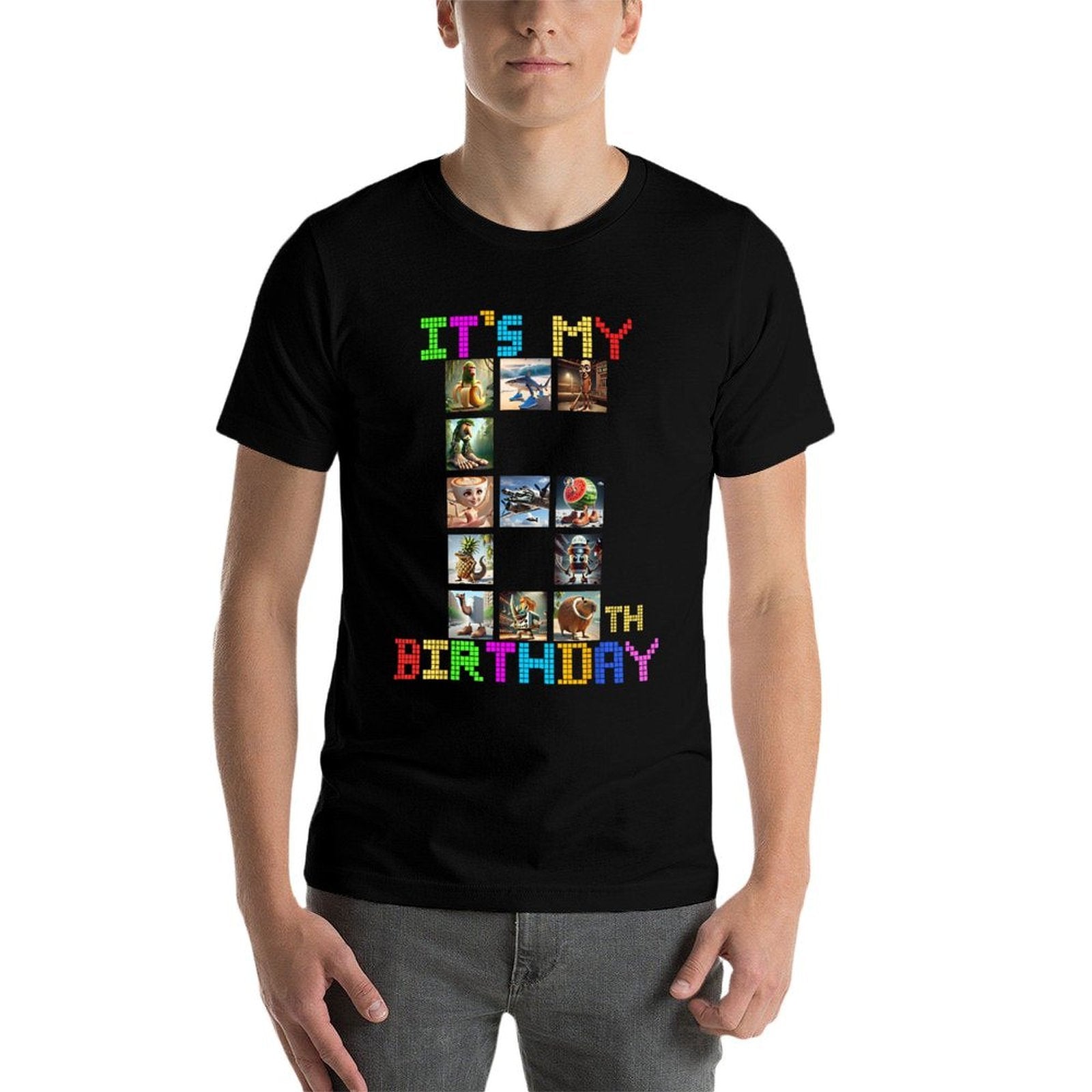 Its My 6th Birthday Funny Italian Brainrot Meme Boys Girls  Fade-proof Color T-Shirt