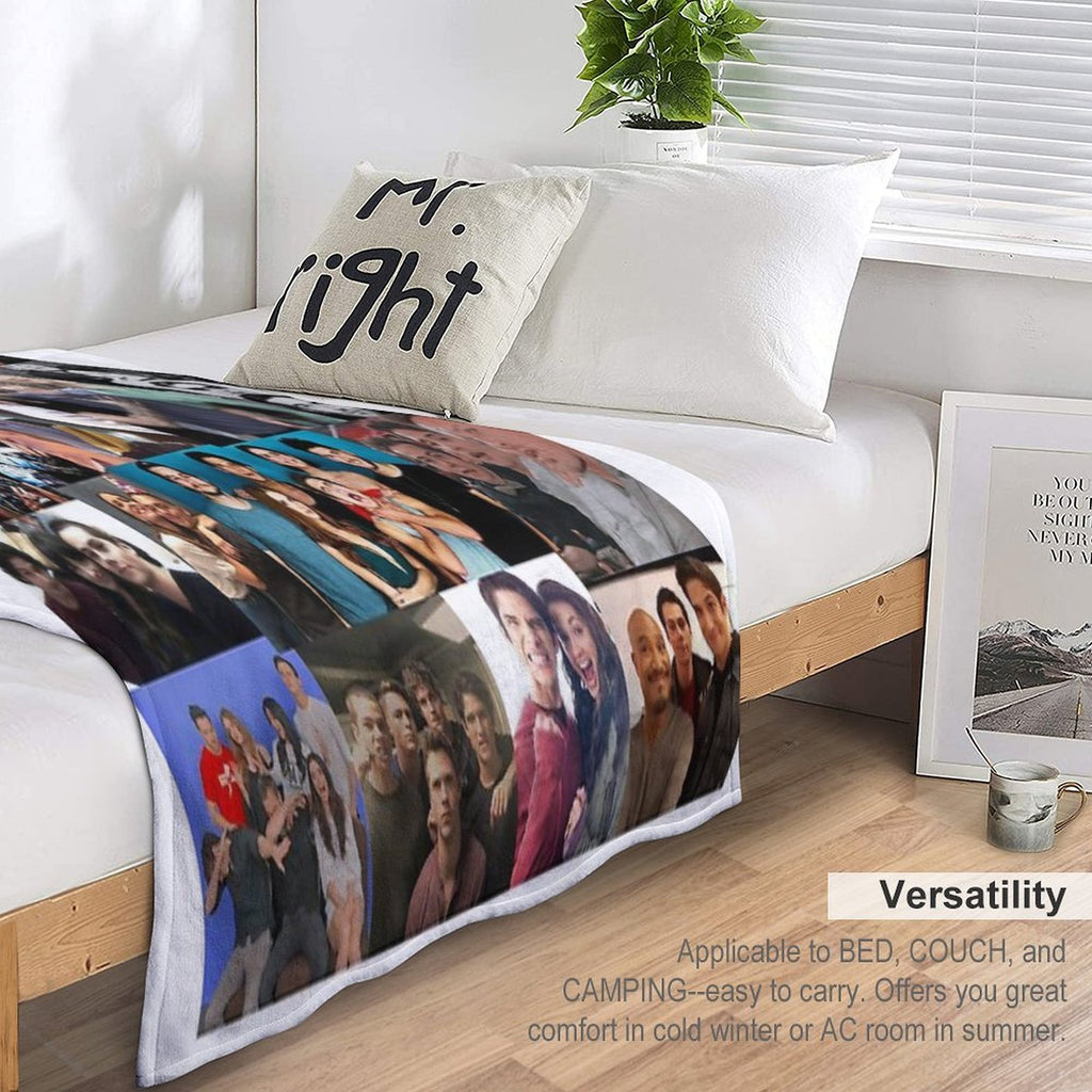 Teen Wolf Collage Eco-conscious Throw Blanket