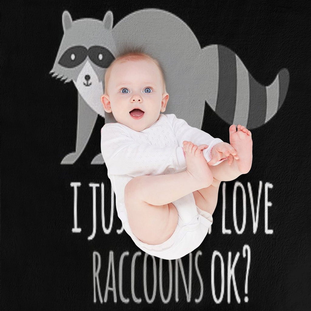 I Just Really Love Raccoons Ok Compact Throw Blanket