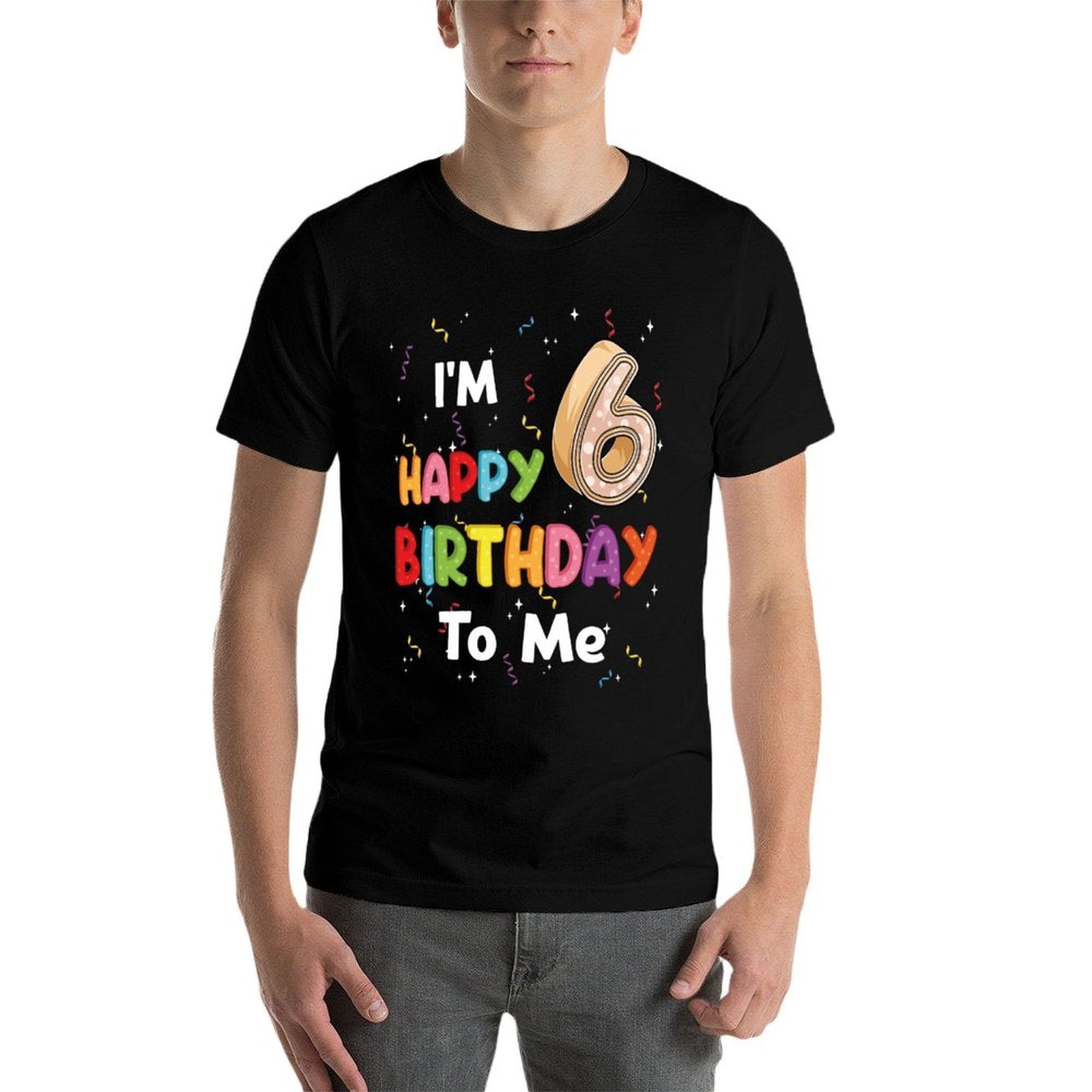 One Year Old 6yr 6th B-day Happy Birthday Kids Boys Girls  Breathable T-Shirt