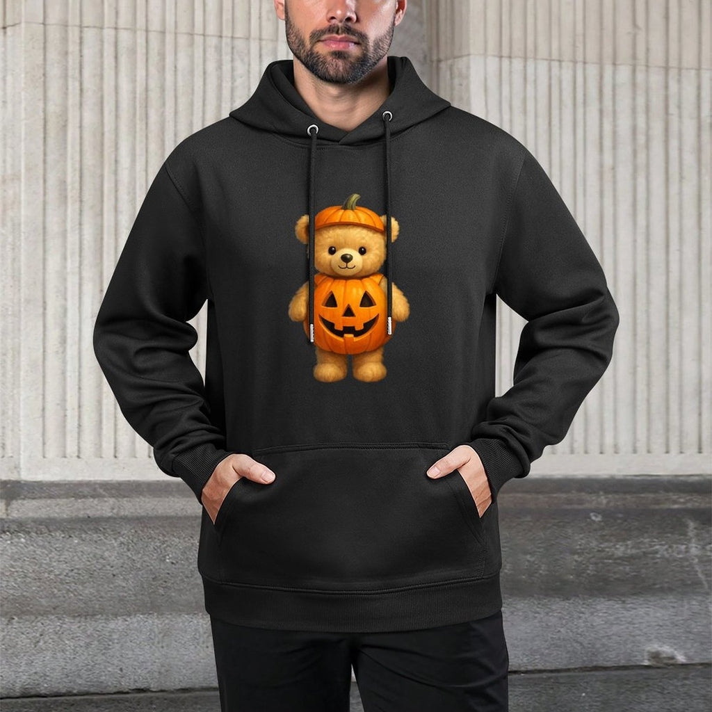 Cute Halloween Teddy Bear Pumpkin Costume Funny Easy Care Hoodie