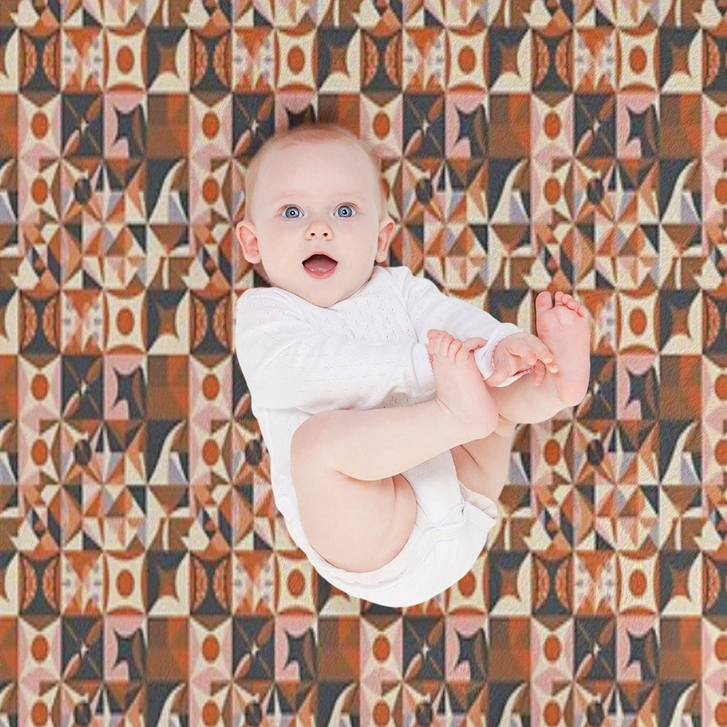 Muted Autumn  Soft Autumn Pattern, Skin-tone Matching, Personal Color Analysis, PCA, Geometric Abstract Quick-dry Throw Blanket