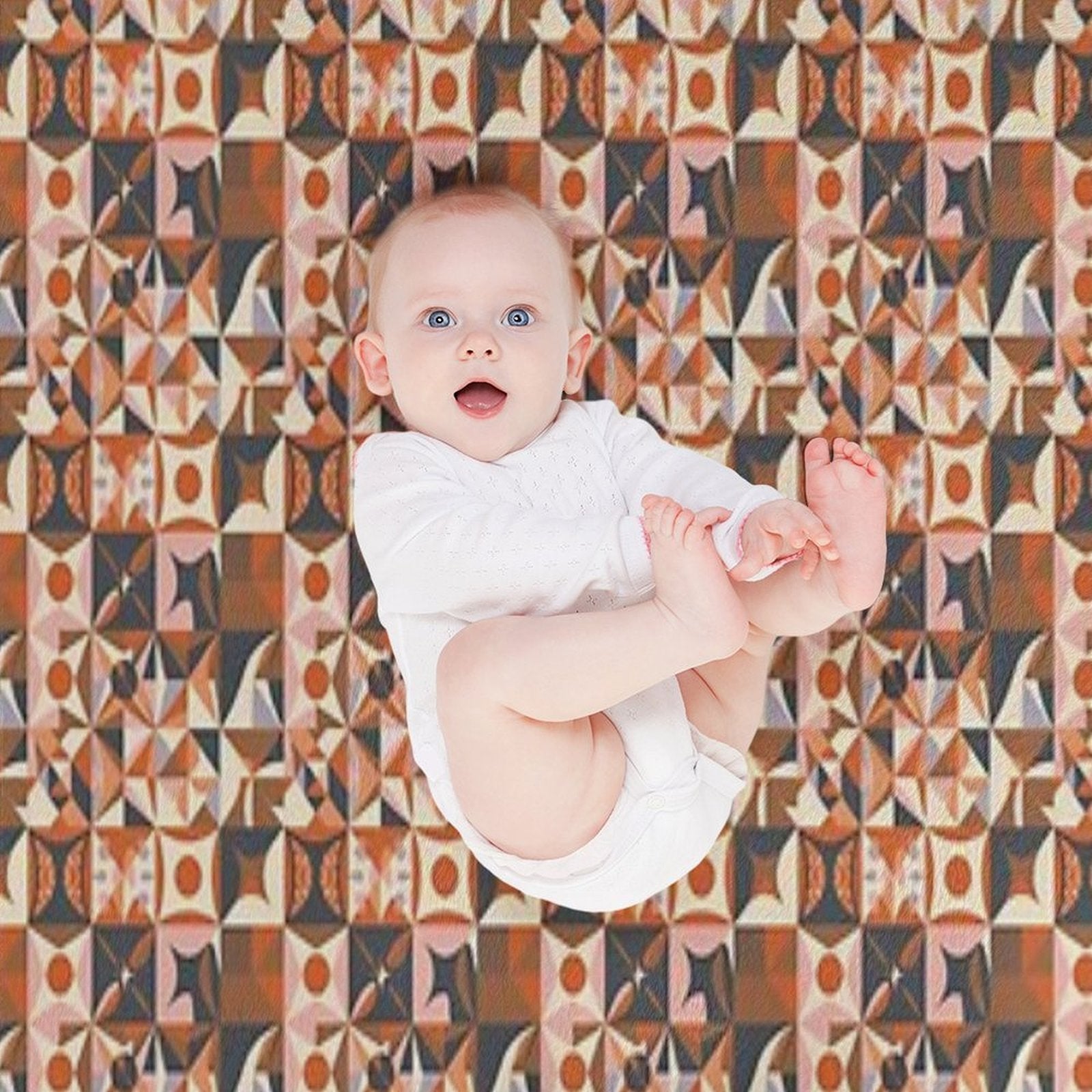 Muted Autumn  Soft Autumn Pattern, Skin-tone Matching, Personal Color Analysis, PCA, Geometric Abstract Quick-dry Throw Blanket