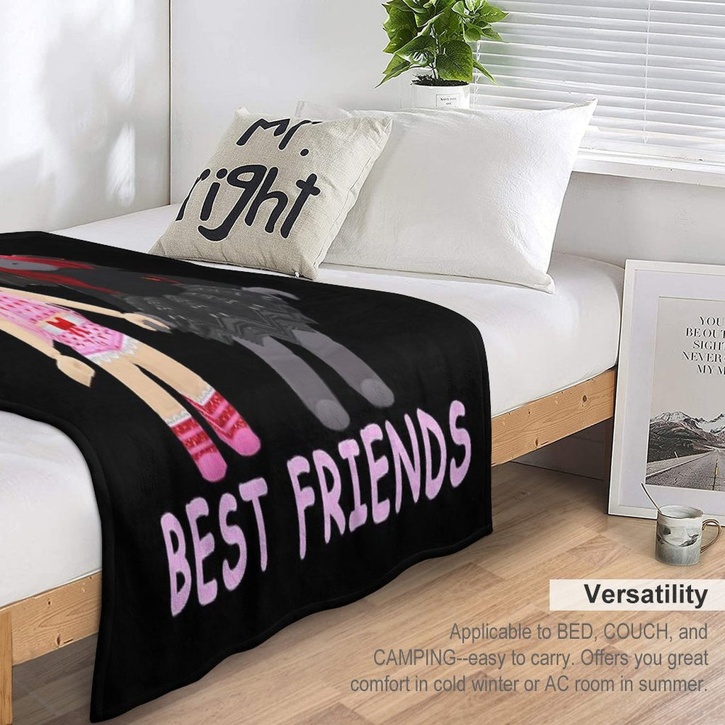 Two Pretty Best Friends IAMSANNA Travel-friendly Throw Blanket