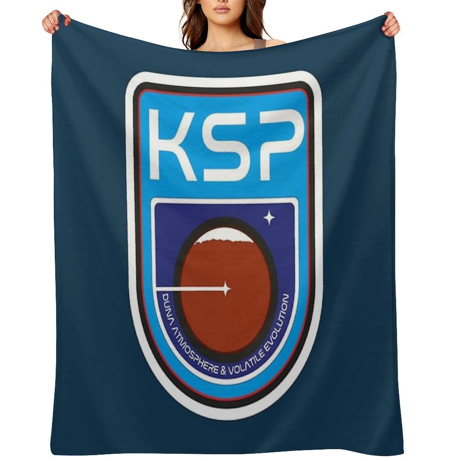 Kerbal Space Program  Duna Badge Compact Throw Blanket
