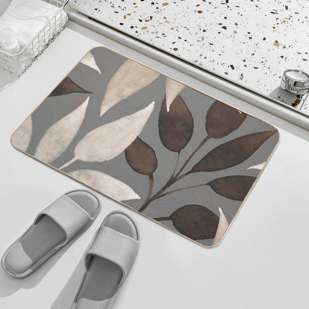 Leaves Design.  Multi-Purpose Bath Mat