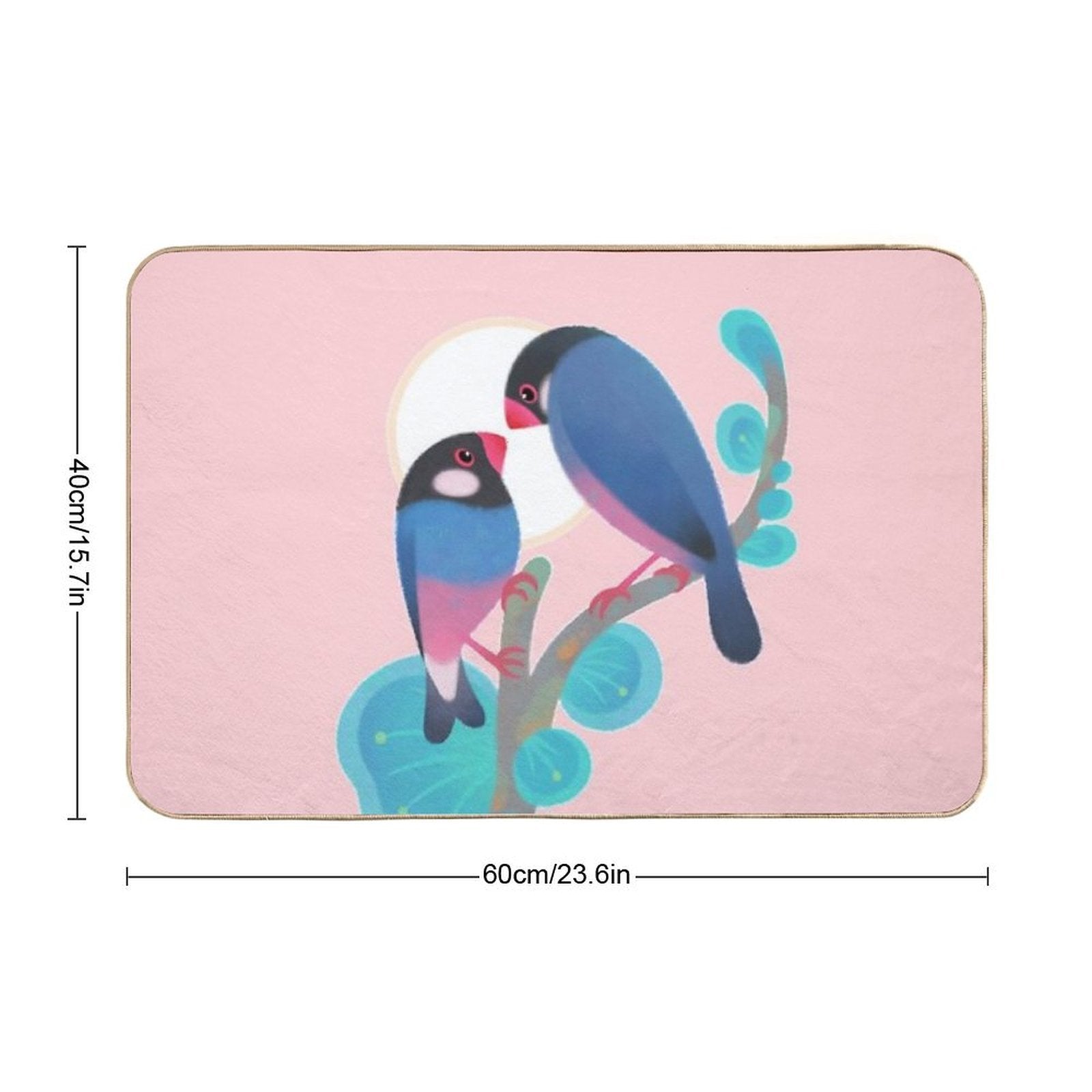 Java Sparrows  Stain-Proof Bath Mat