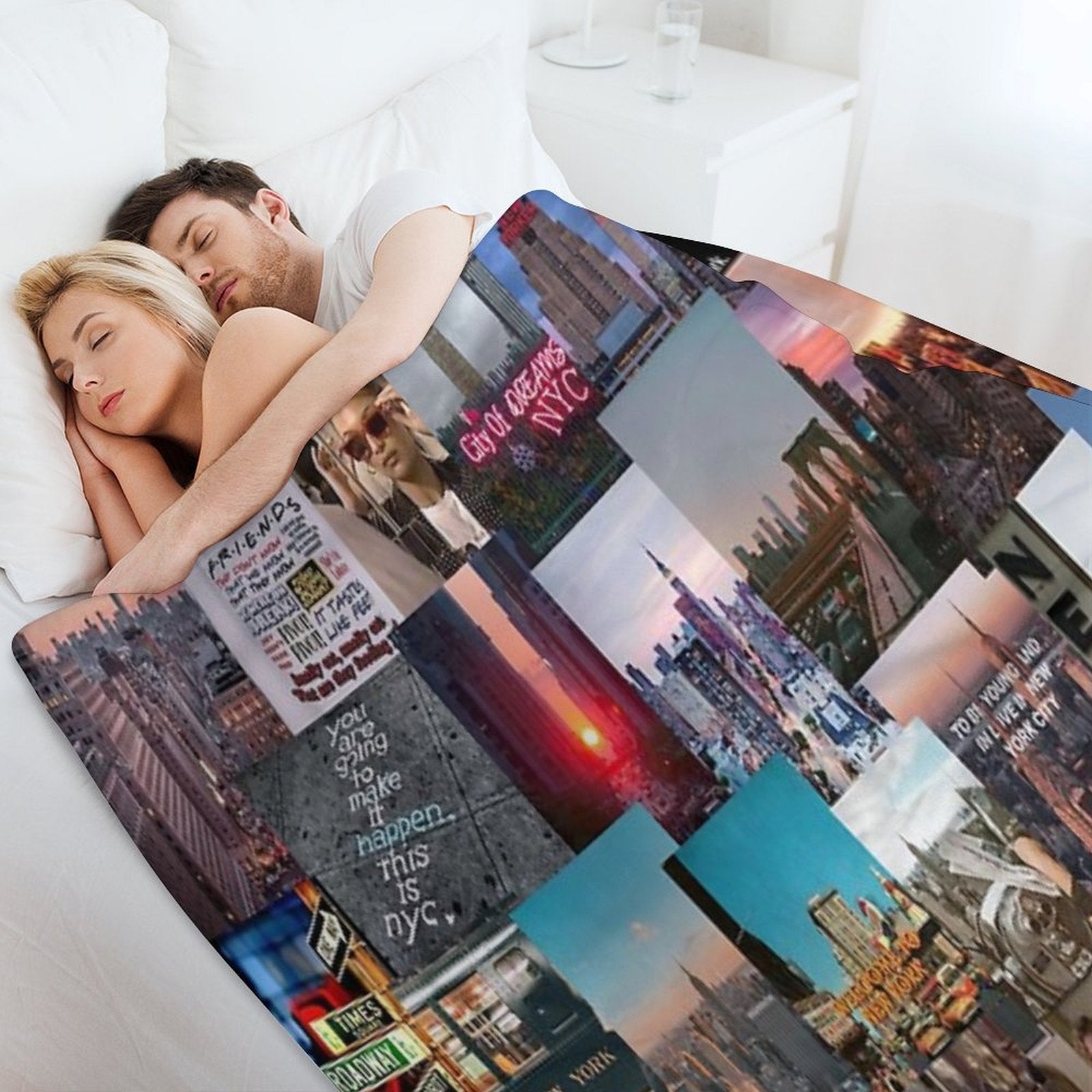 Nyc Aesthetic Collage Comfort Throw Blanket
