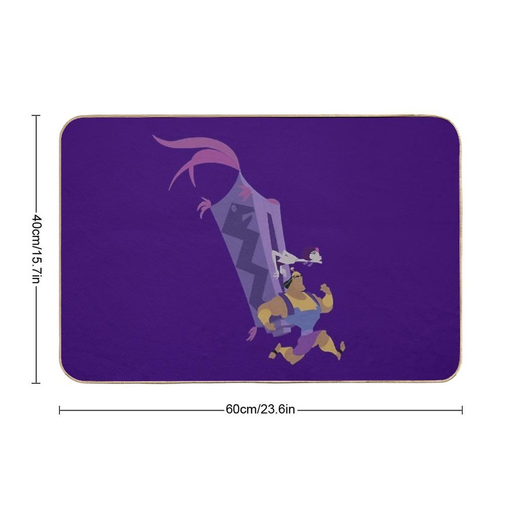 Minimalist Kronk And Yzma  Stain-Proof Bath Mat