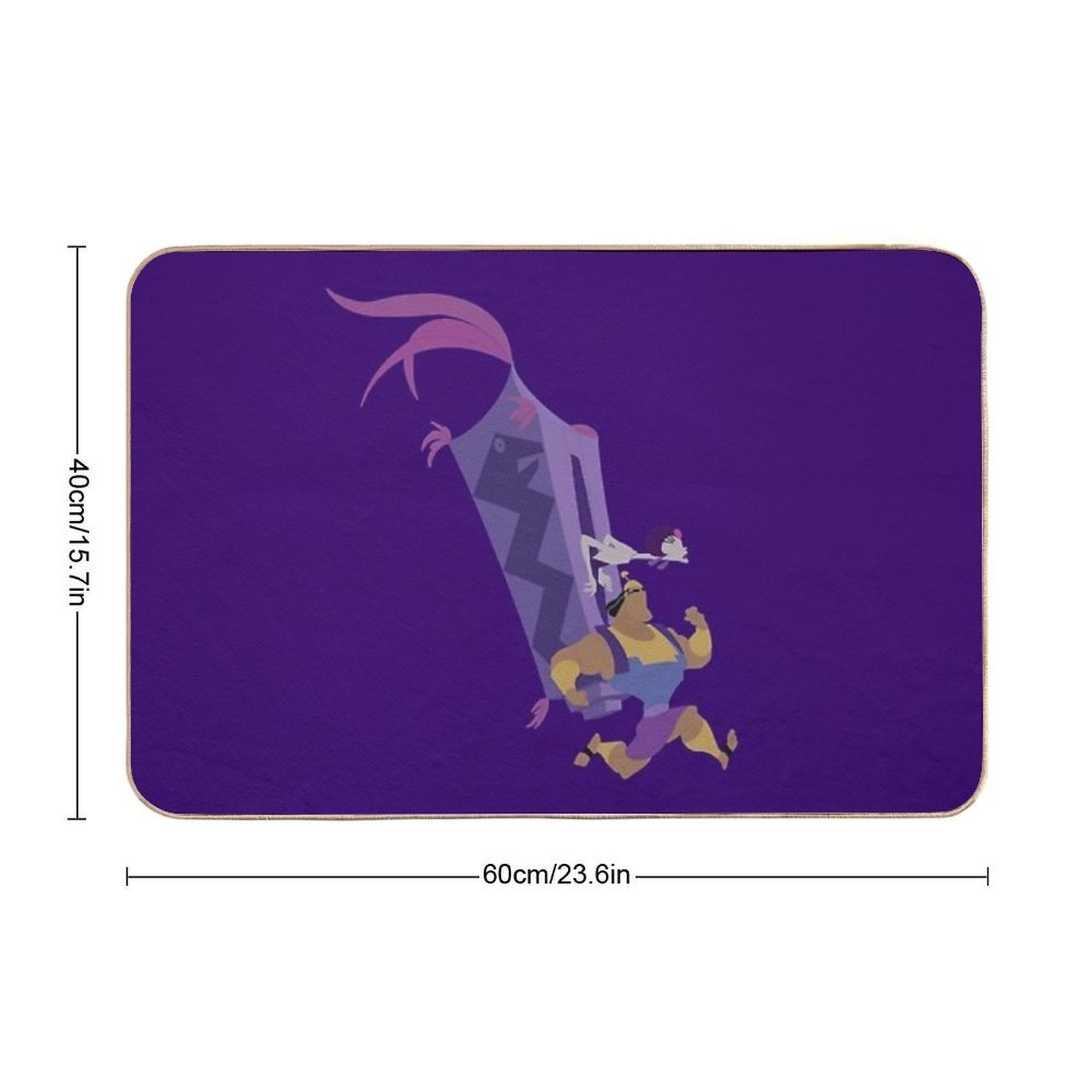 Minimalist Kronk And Yzma  Stain-Proof Bath Mat