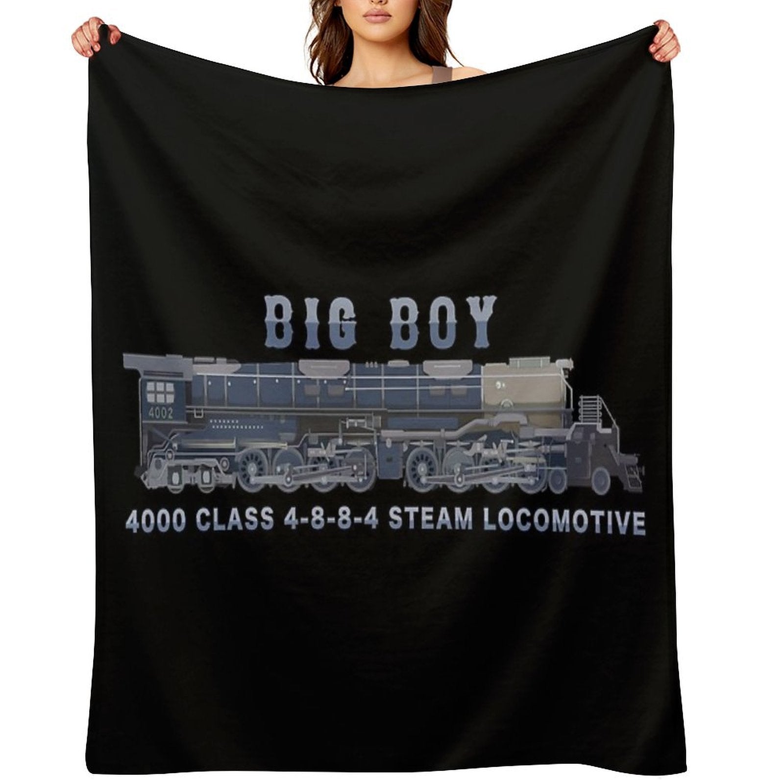 Big Boy 4000 Class Steam Train Locomotive Color Diagram Gift Multi-functional Throw Blanket