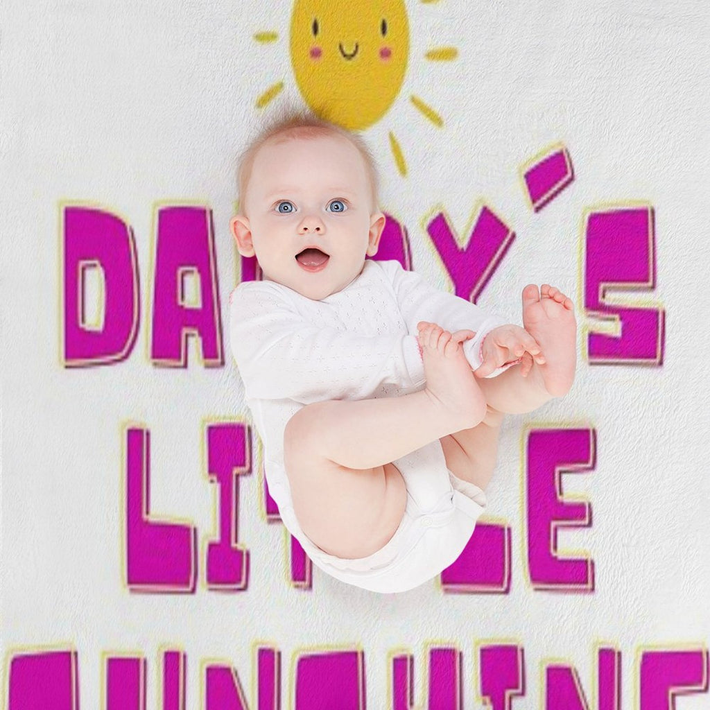 Daddy's Little Sunshine Father Daughter Cute Versatility Throw Blanket