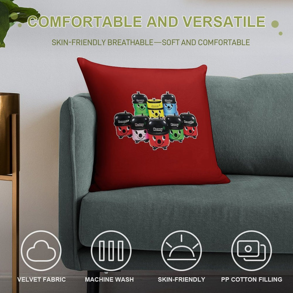 Henry Hoover And Friends Soft Fade-Resistant Throw Pillow