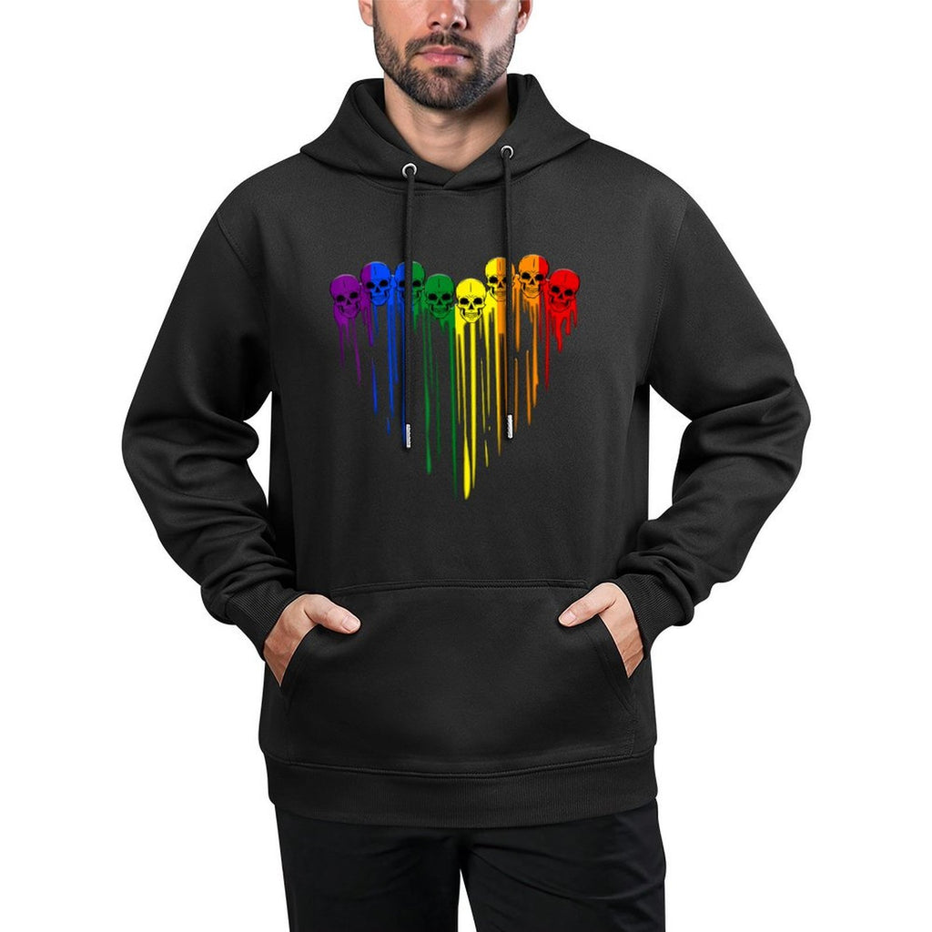 LGBT Gay Pride Skull Rainbow Heart LGBT Support Easy Care Hoodie