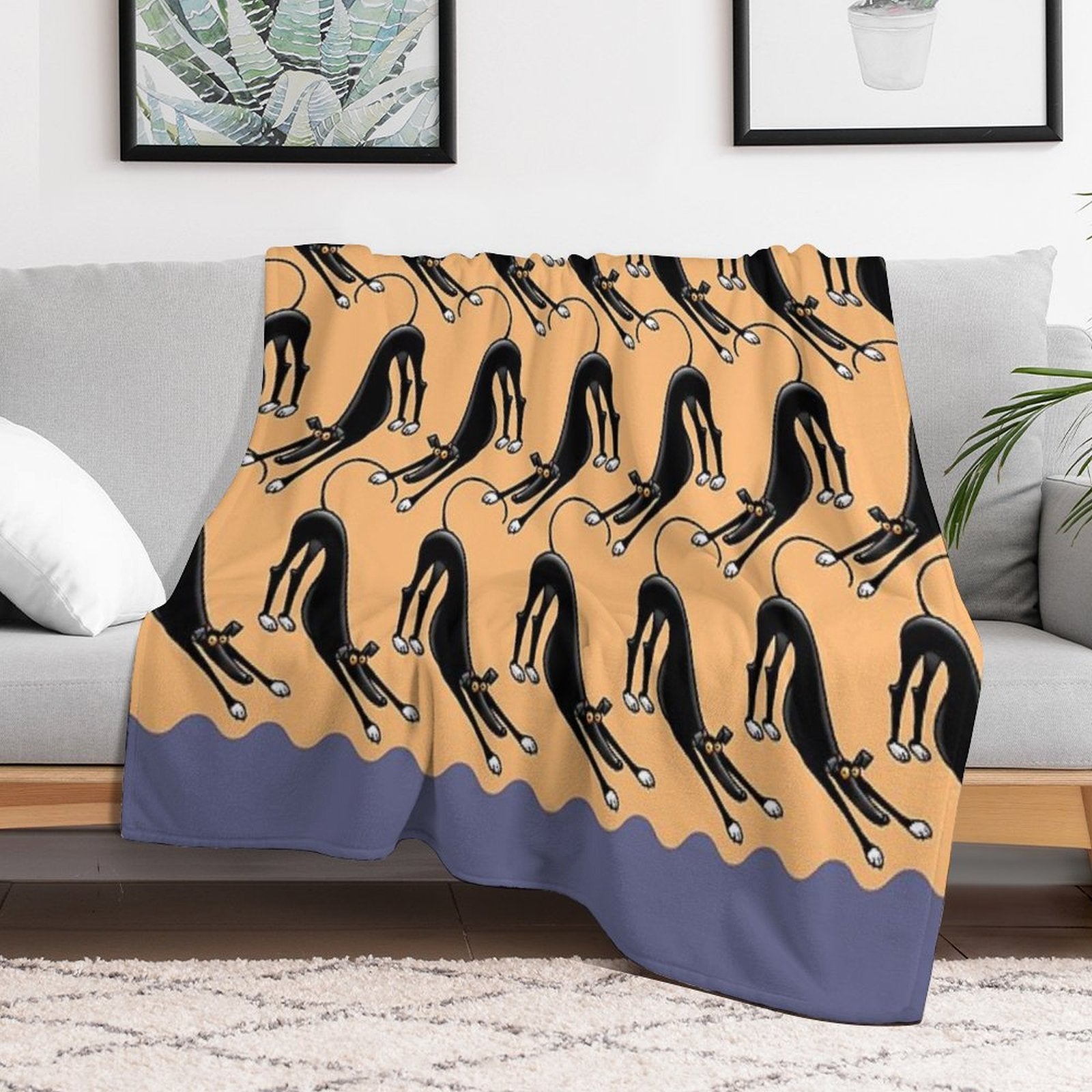 Bowdown Hound Plush Throw Blanket