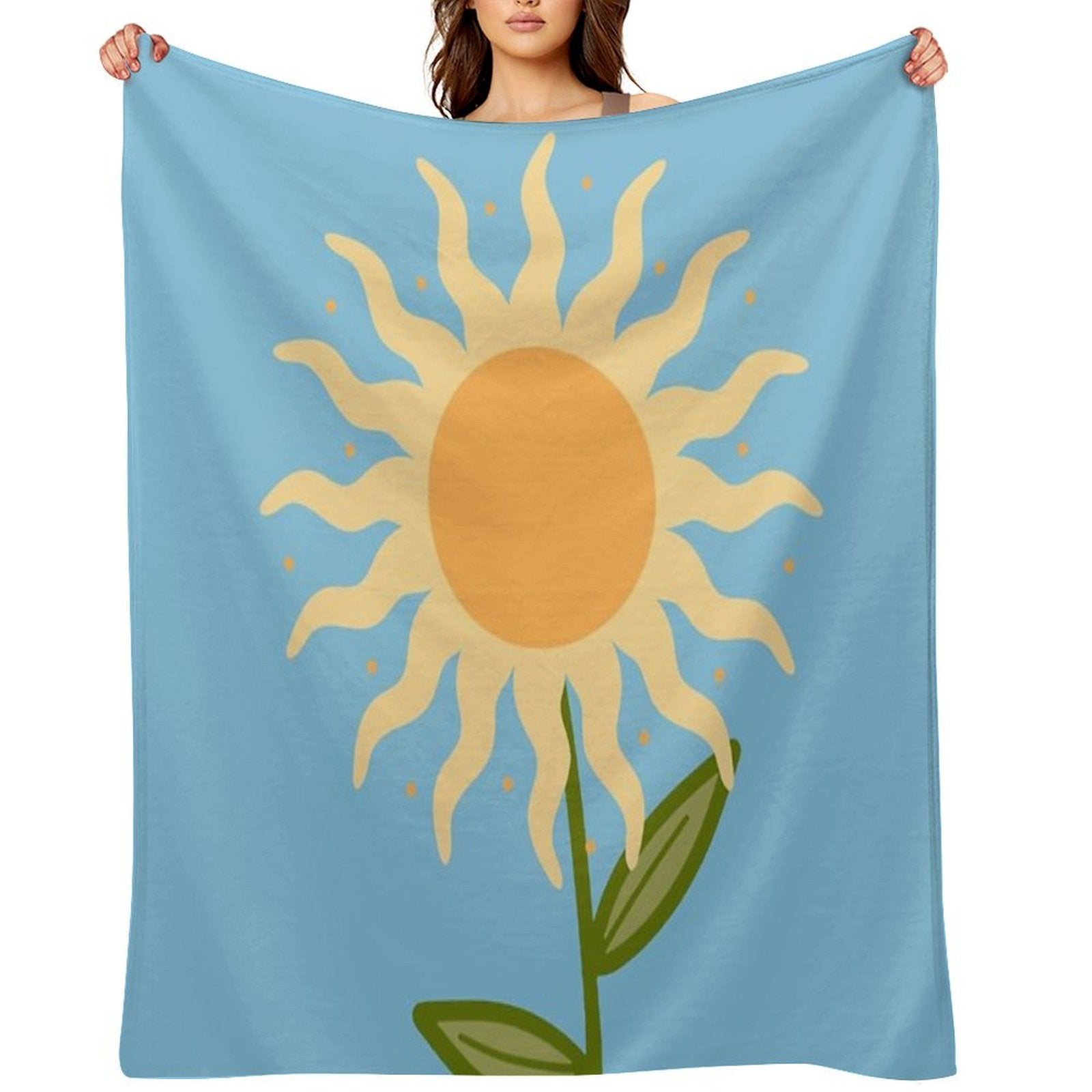Sun Flower Lightweight Throw Blanket