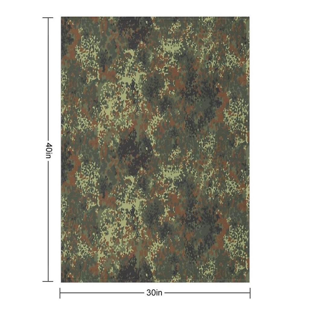 Flecktarn Camo Sustainable Throw Blanket