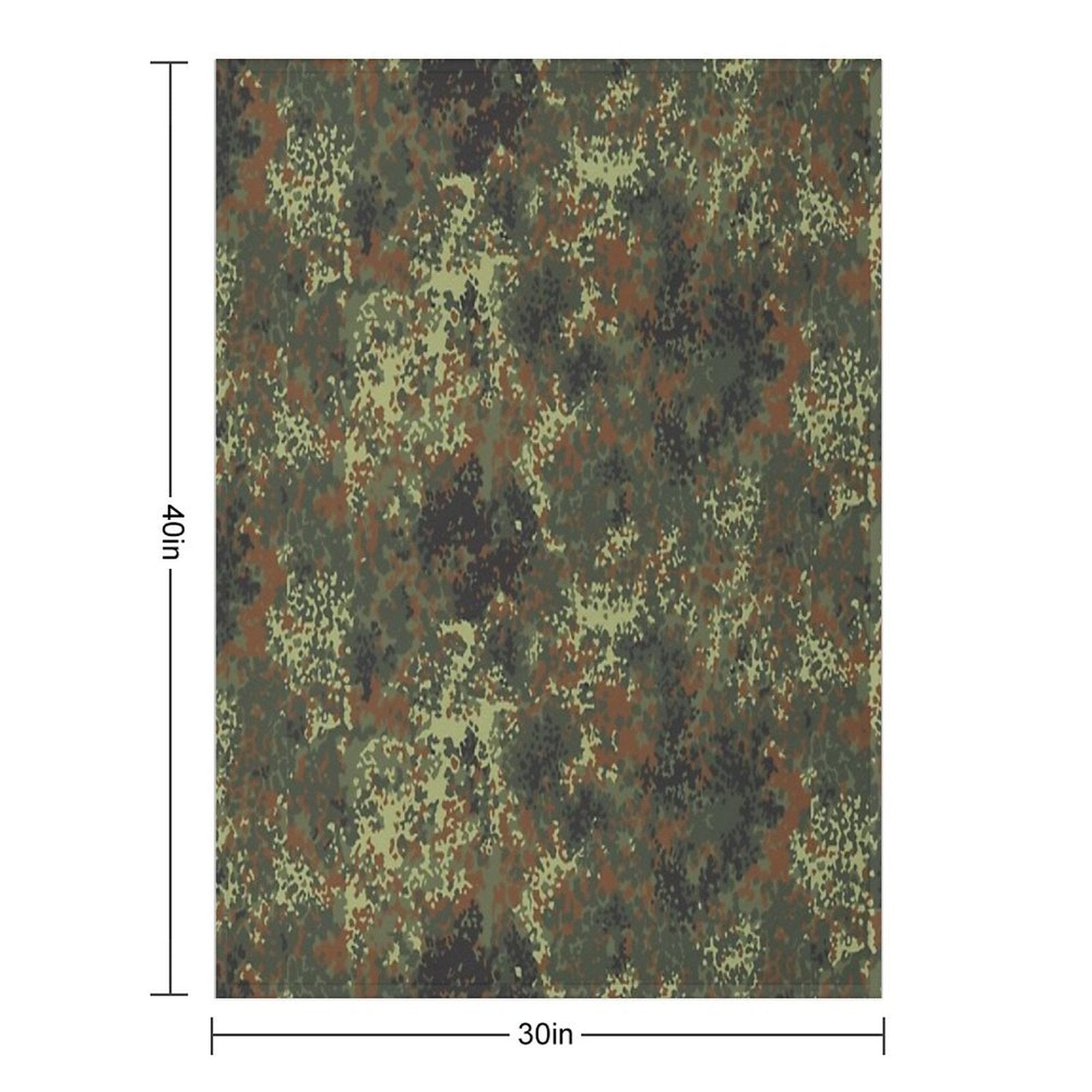 Flecktarn Camo Sustainable Throw Blanket
