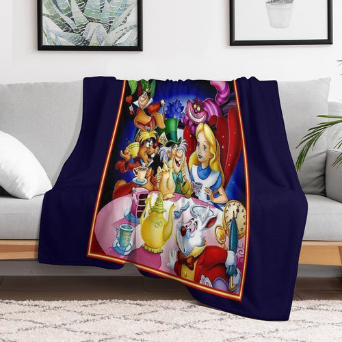 ALICE IN WONDERLAND  Cartoon Modern Print Shrink-resistant Throw Blanket