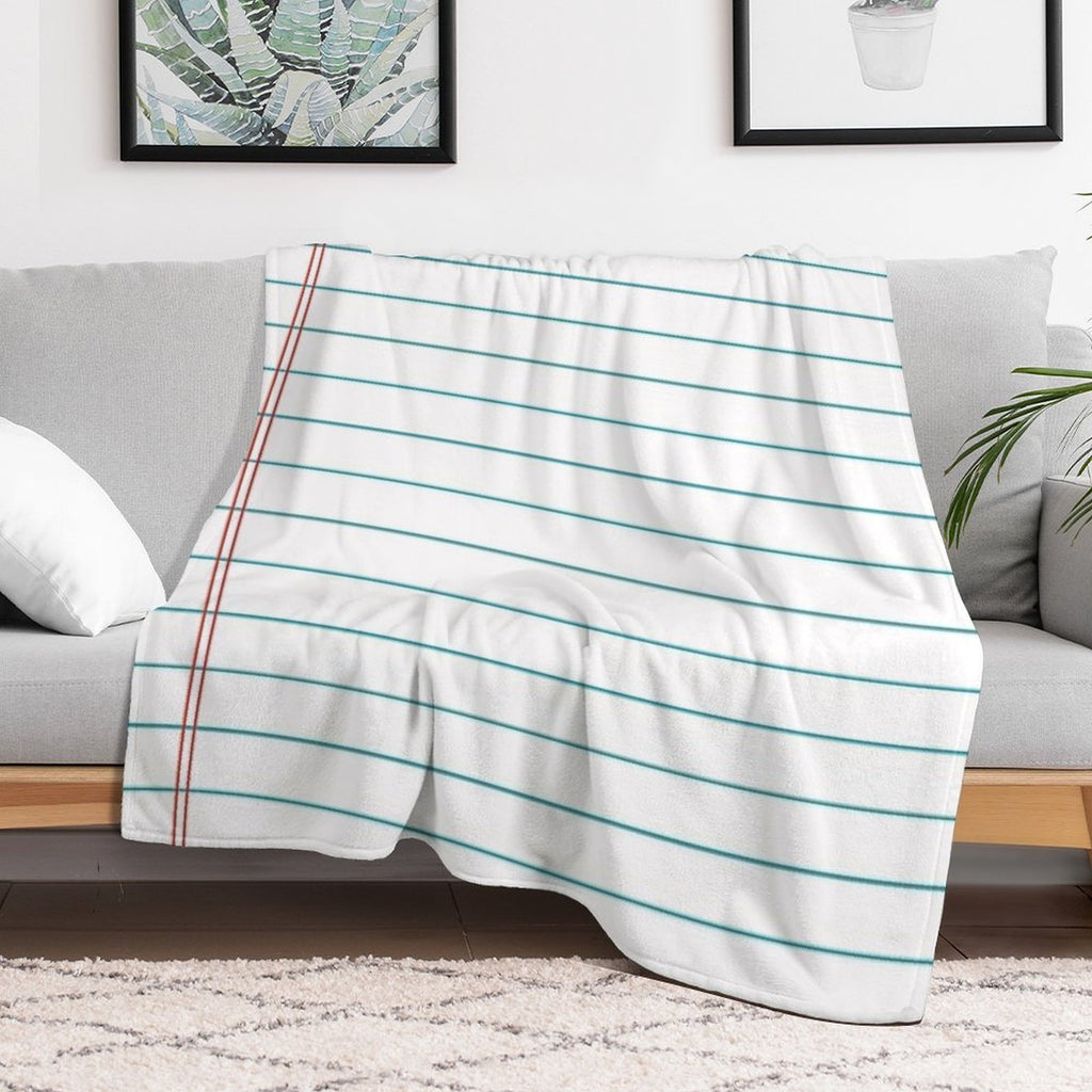 Vintage Lined Notebook Paper Compact Throw Blanket