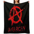 Anarchy Punk Hardcore Metal Symbol Eco-conscious Throw Blanket