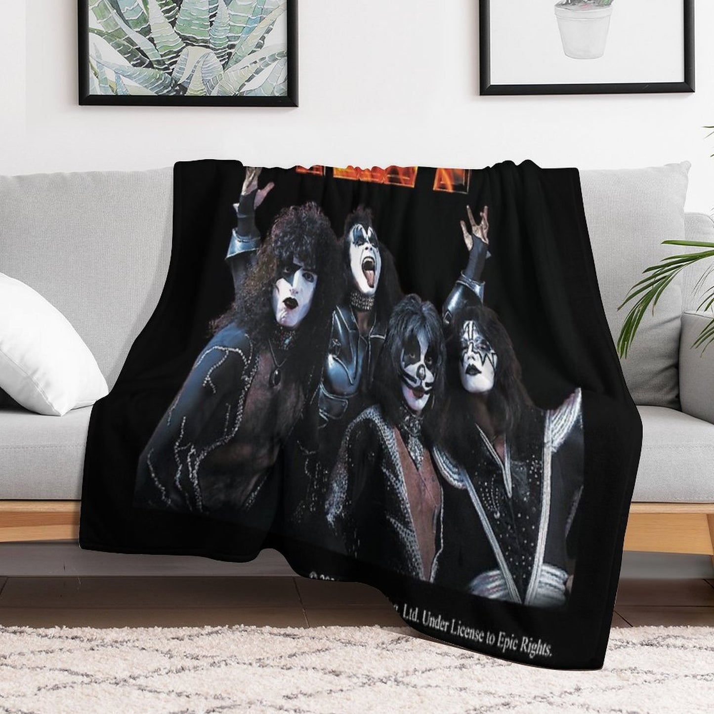KISS Band Easy Care Throw Blanket