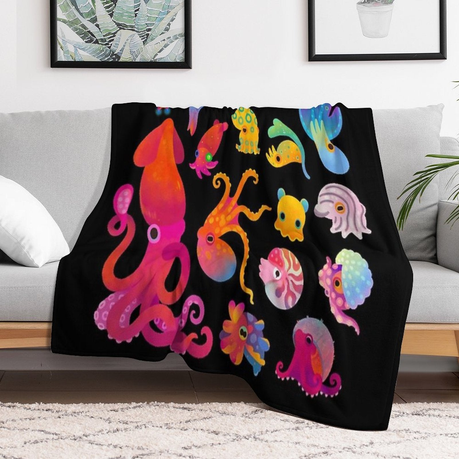 Cephalopod Comfort Throw Blanket