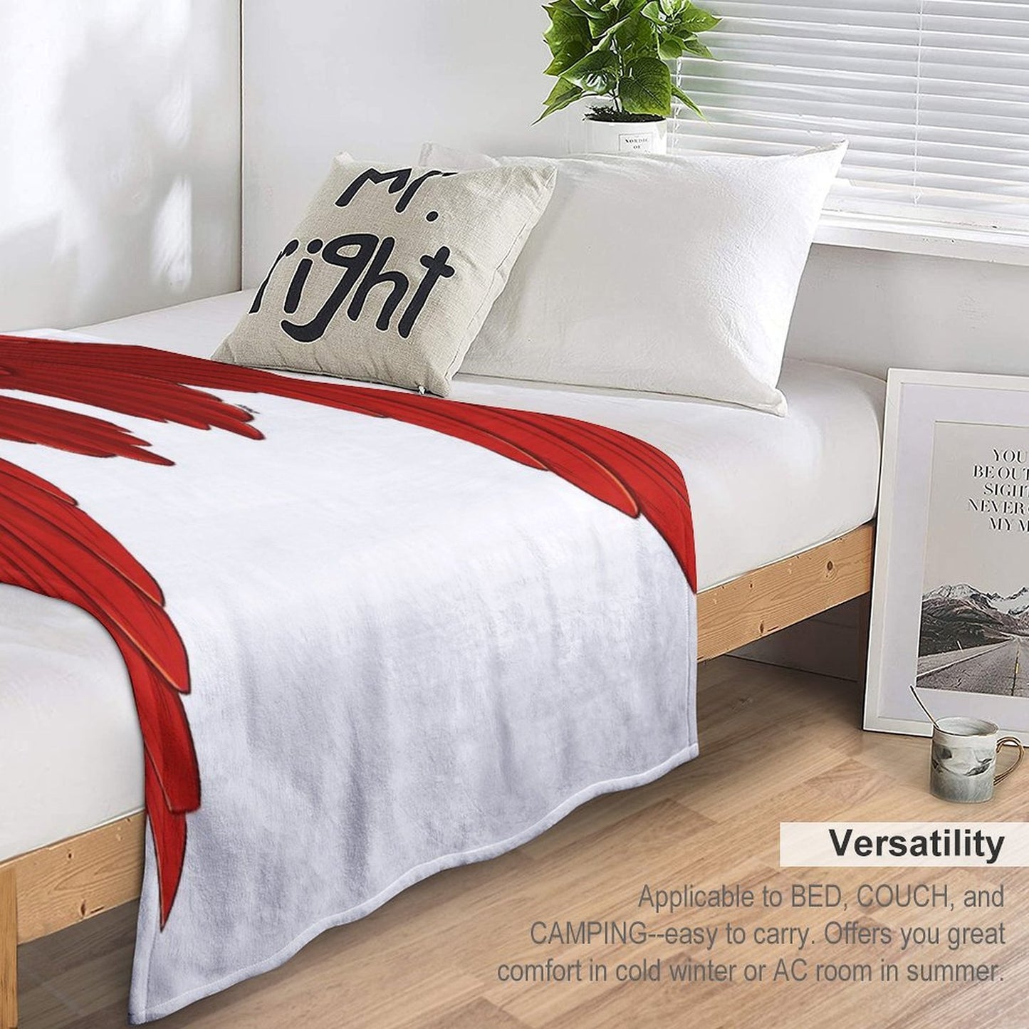 [] Wings Durable Throw Blanket
