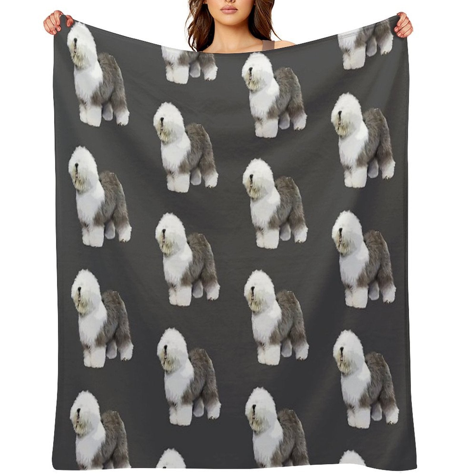 Old English Sheepdog Beauty All-season Throw Blanket