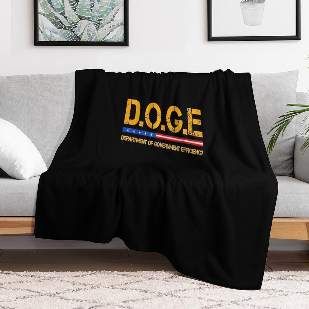 Doge D.O.G.E. Department Of Government Efficiency Quick-dry Throw Blanket