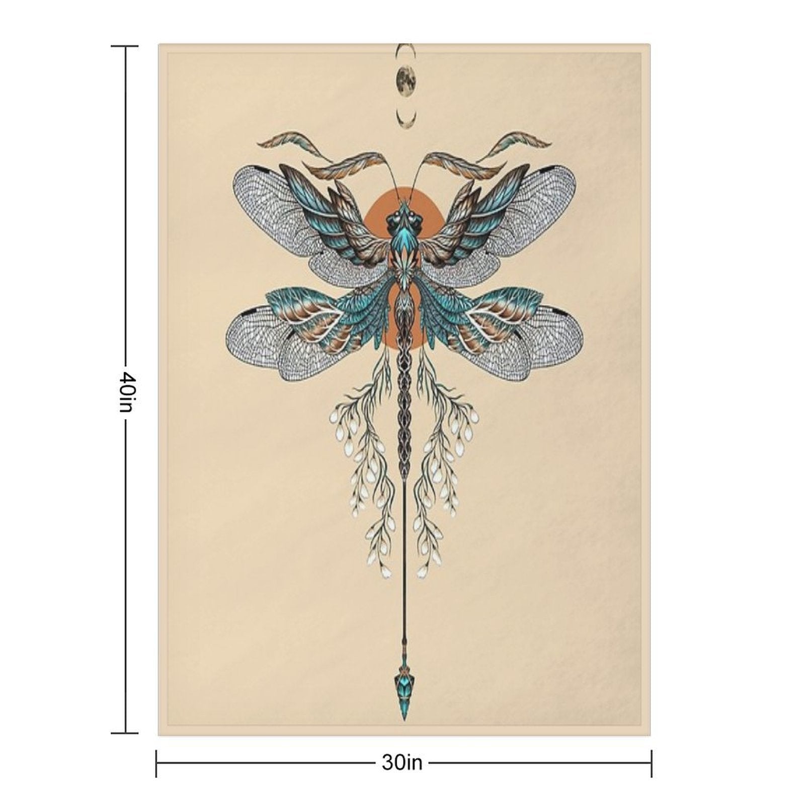 Dragon Fly Tattoo Travel-friendly Throw Blanket