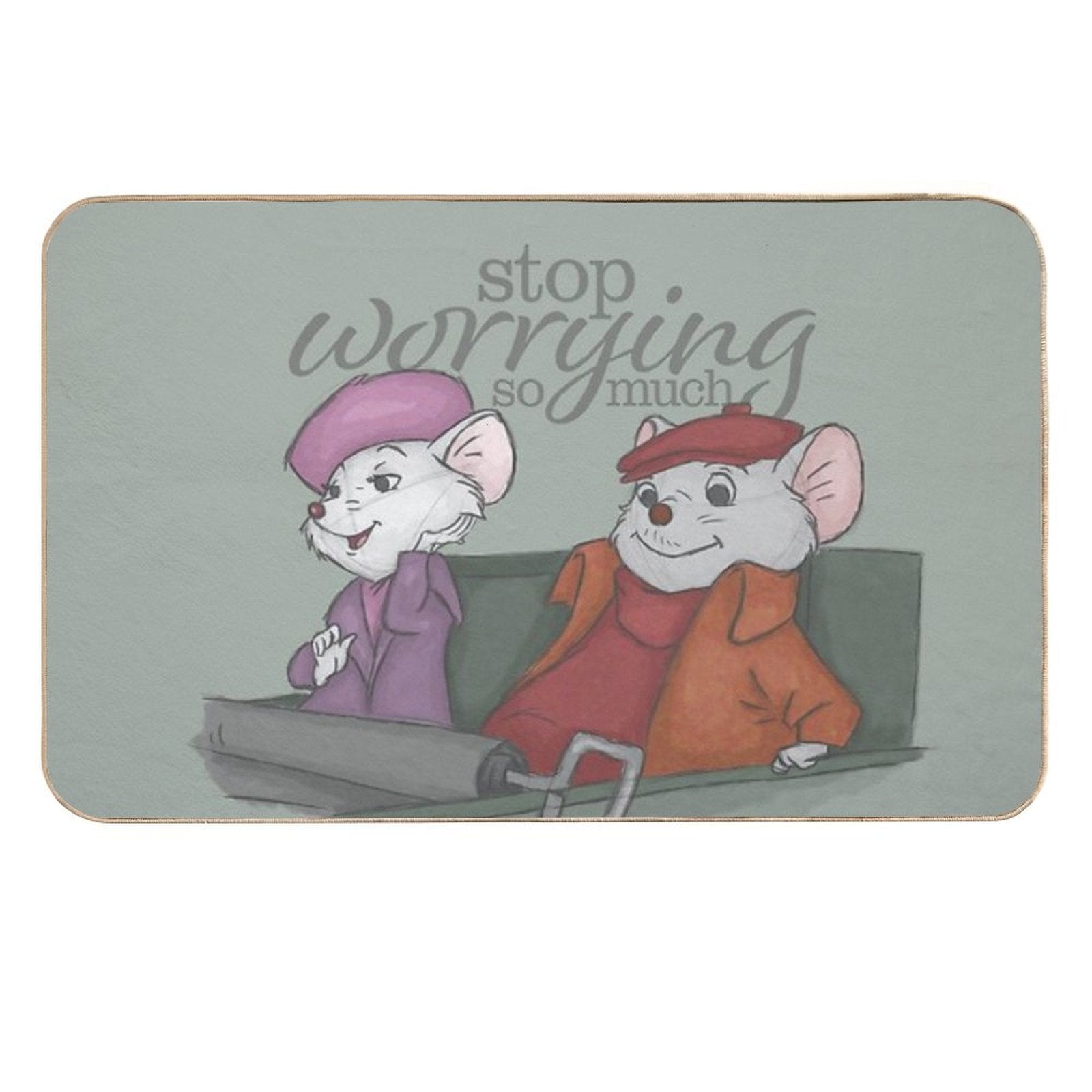 Worrying  Fade-Resistant Bath Mat