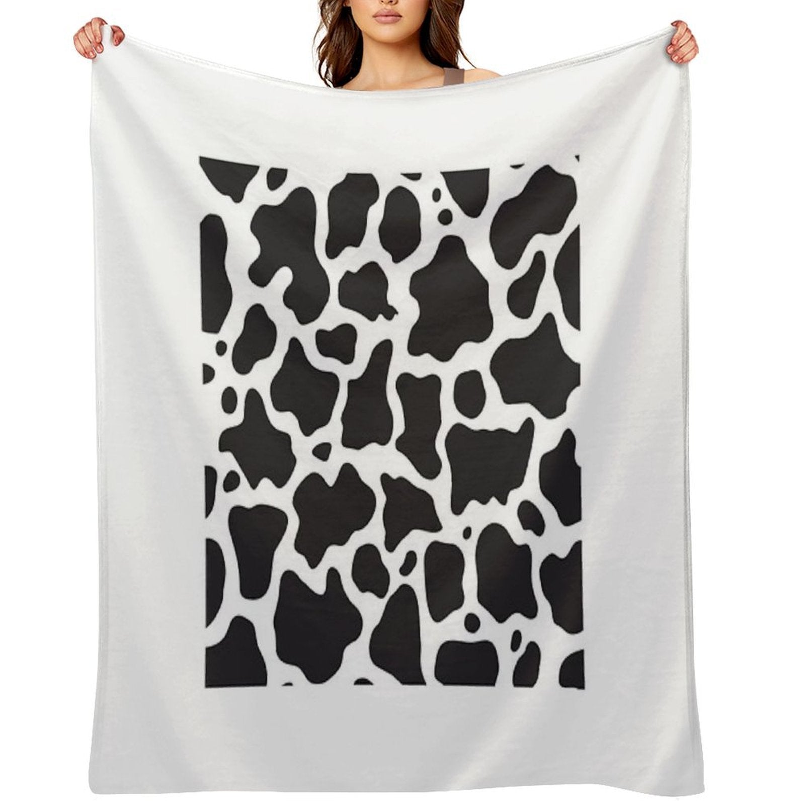 Cow Skin Pattern Sustainable Throw Blanket