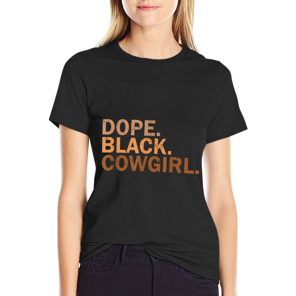 Dope Black Cowgirl Melanin Black African Rodeo Cowgirl  Classic T-Shirt