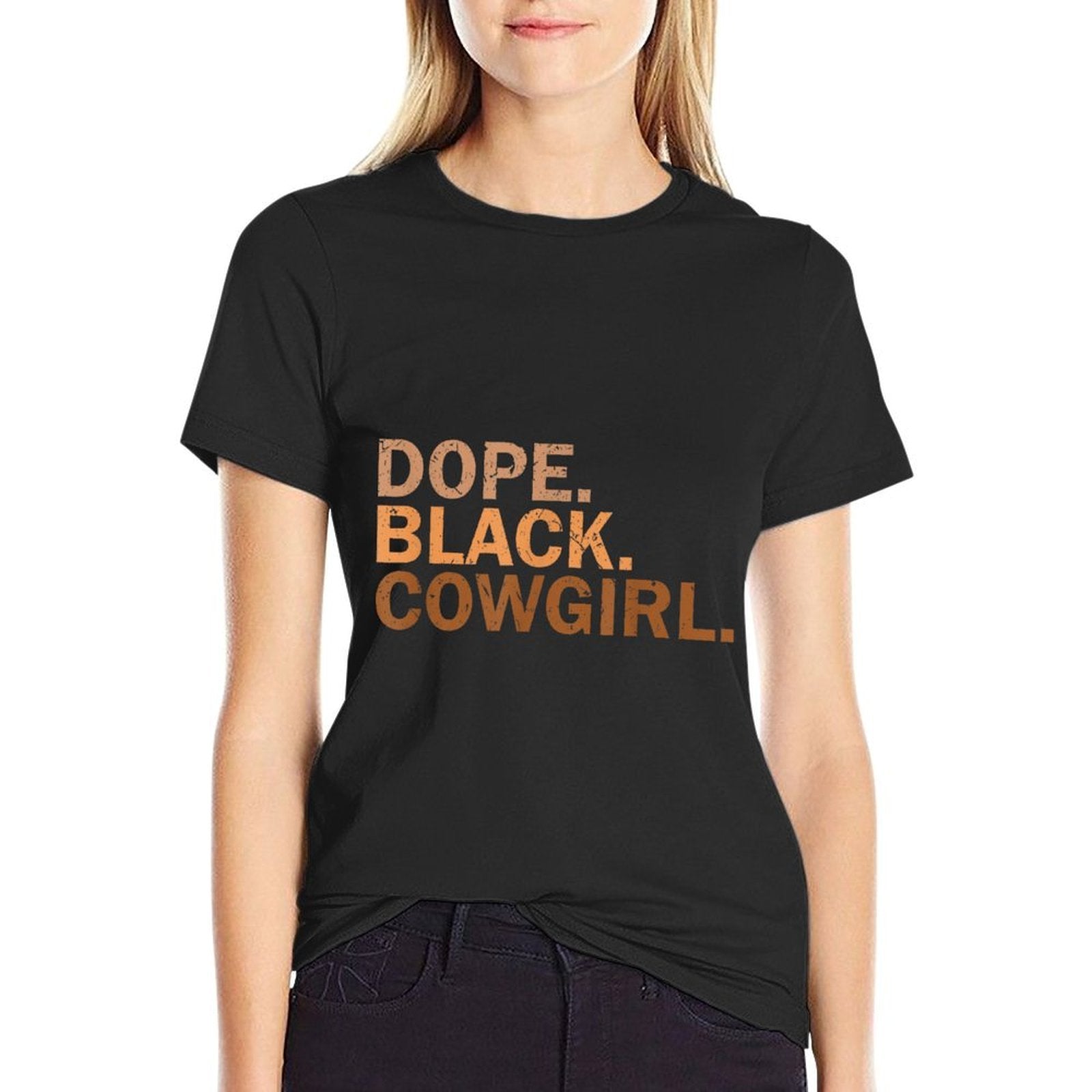 Dope Black Cowgirl Melanin Black African Rodeo Cowgirl  Classic T-Shirt