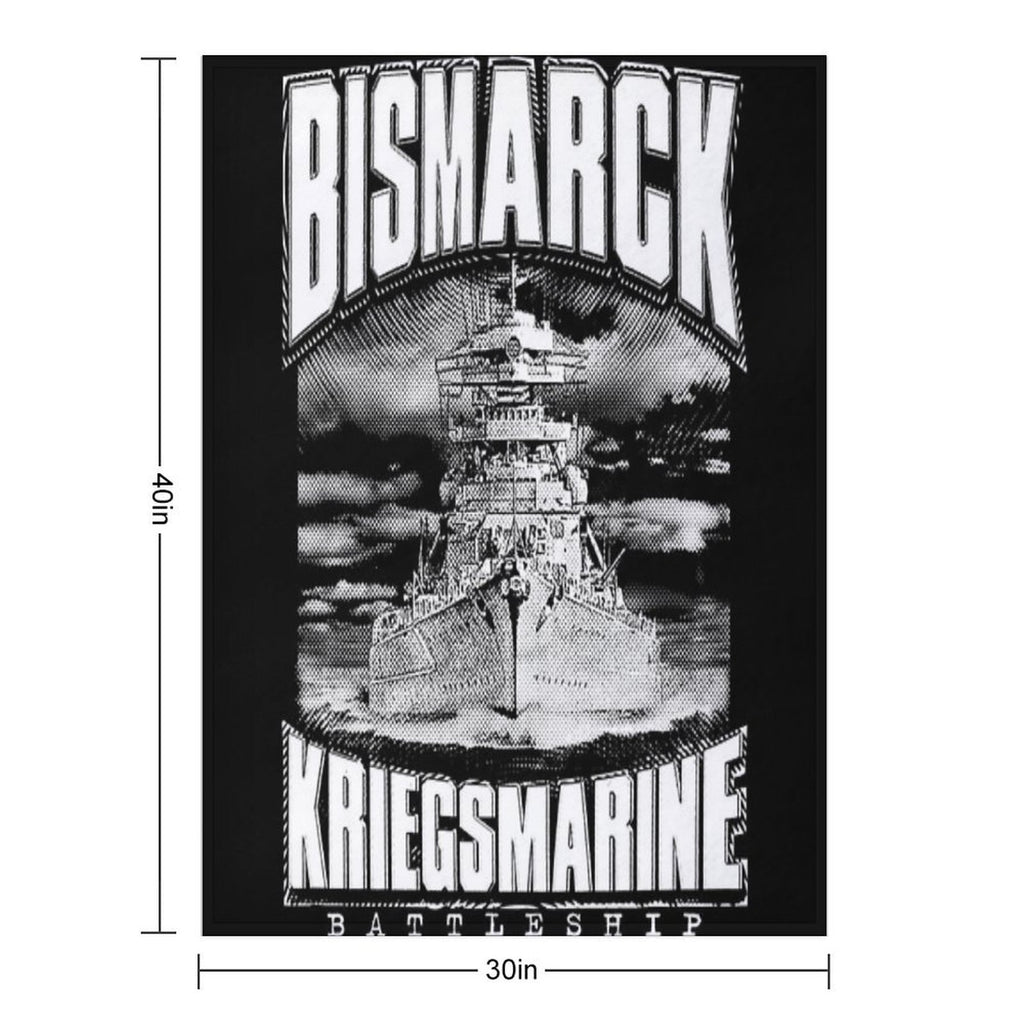 Battleship Bismarck Wrinkle-free Throw Blanket