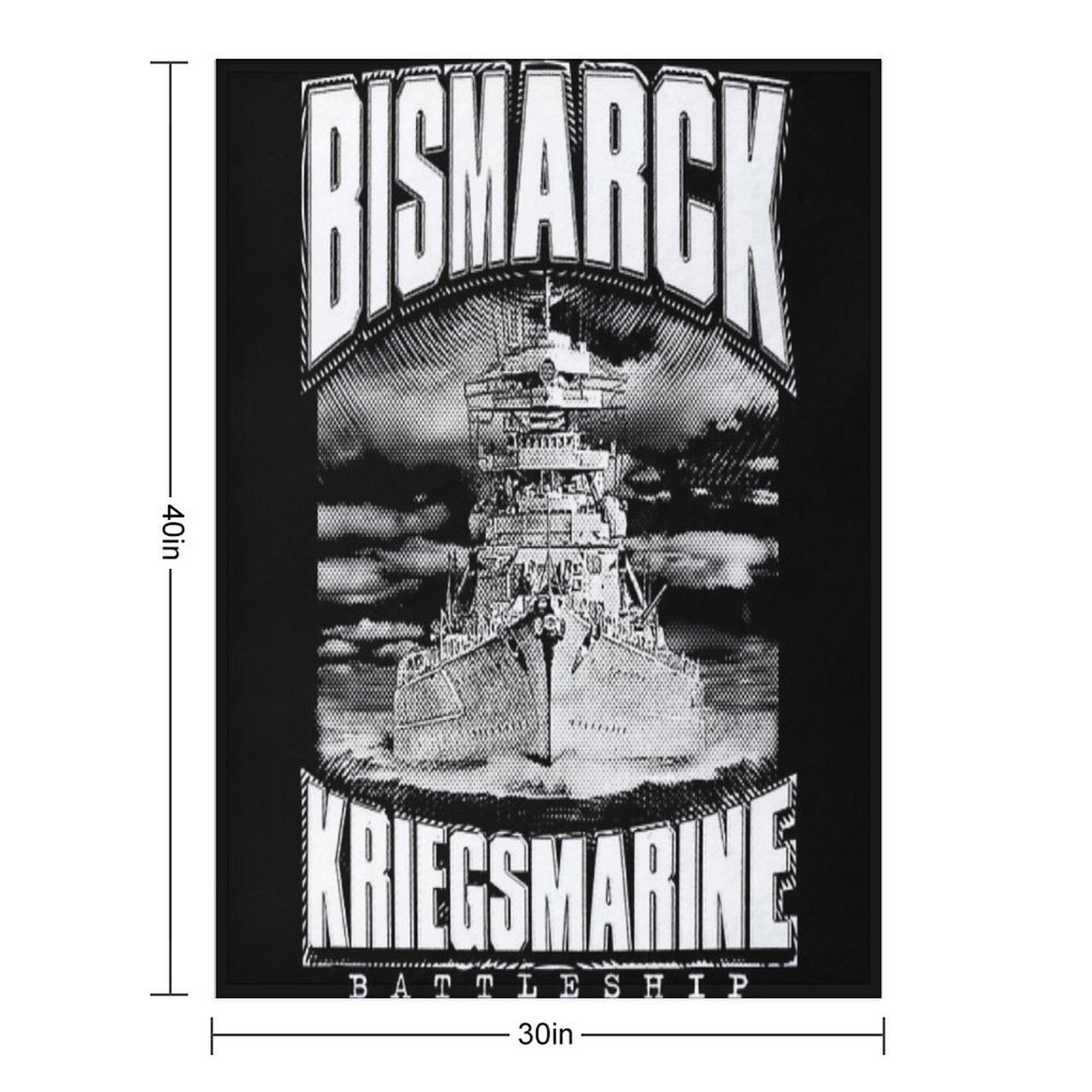 Battleship Bismarck Wrinkle-free Throw Blanket