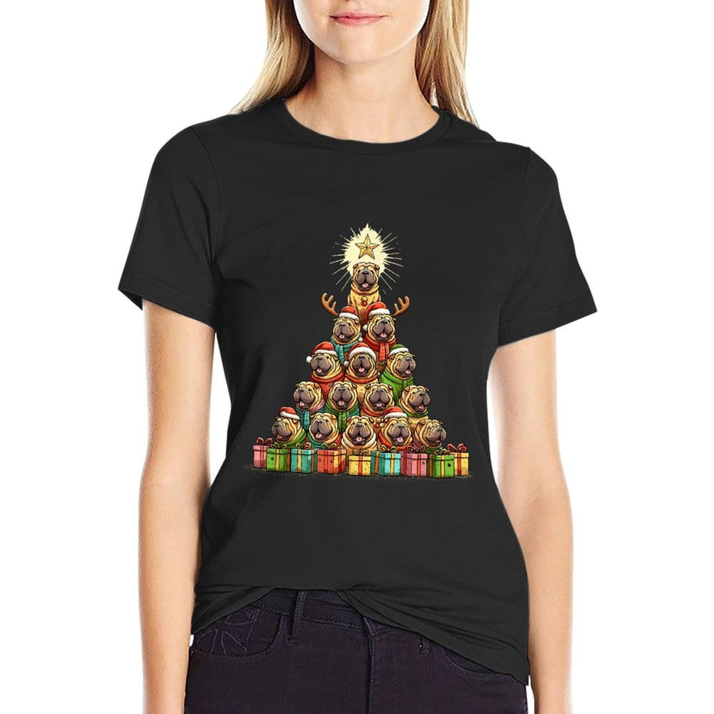 Christmas Tree Chinese Shar-Pei Shar Pei  Trendy Pattern T-Shirt