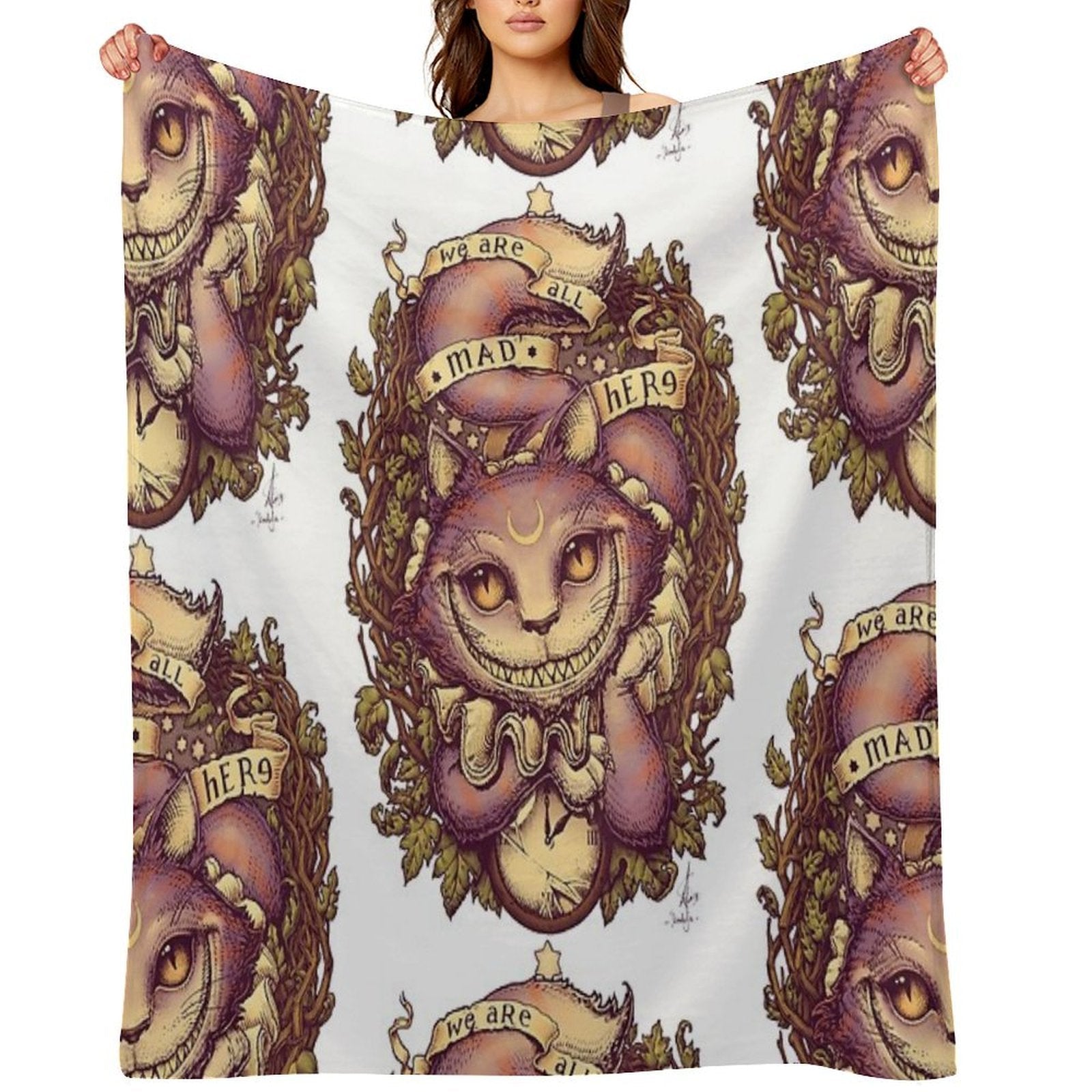CHESHIRE CAT Gift-ready Throw Blanket
